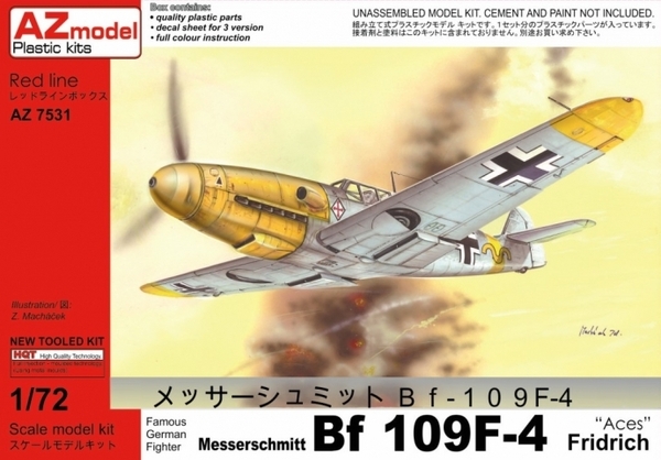 AZ7531  авиация  Messerschmitt Bf 109F-4 Fridrich "Aces"  (1:72)