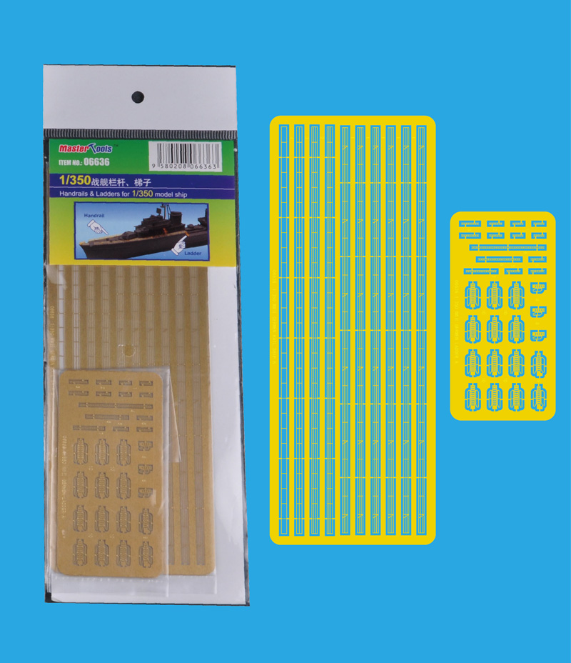 06636  фототравление  Handrails & Ladders for model ship  (1:350)