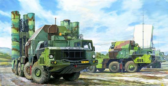 01038  техника и вооружение  Ракетная установка  48N6E of 5P85S TEL S-300PMU SA-10 Grumble   (1:35)