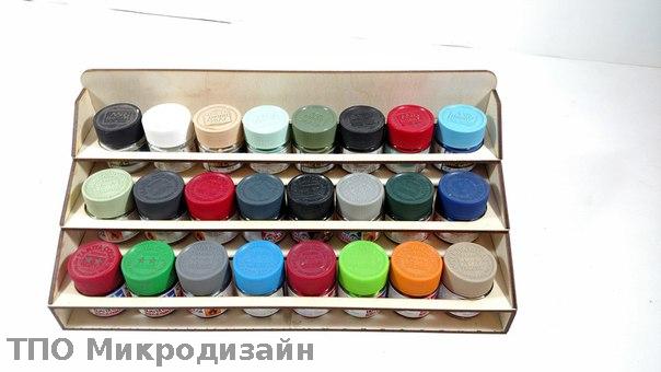 000106  рабочее место моделиста  Стенд для красок тип 2