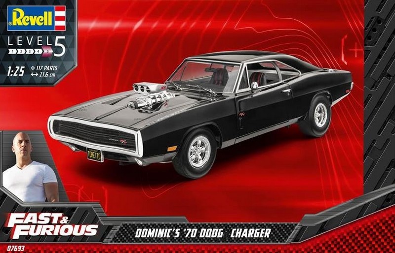 07693  автомобили и мотоциклы  Fast & Furious - Dominic's 1970 Dodge Charger  (1:24)