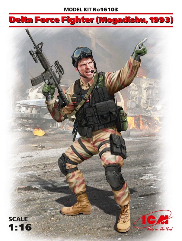 16103  фигуры  Delta Force Fighter (Mogadishu, 1993)  (1:16)