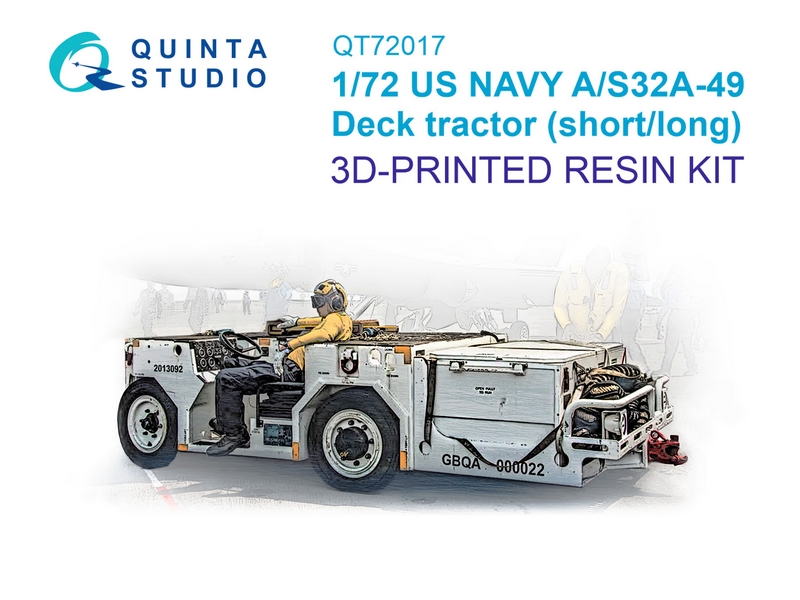 QT72017  техника и вооружение  Палубный тягач US NAVY AS32A-49, короткая/длинная версия (1:72)