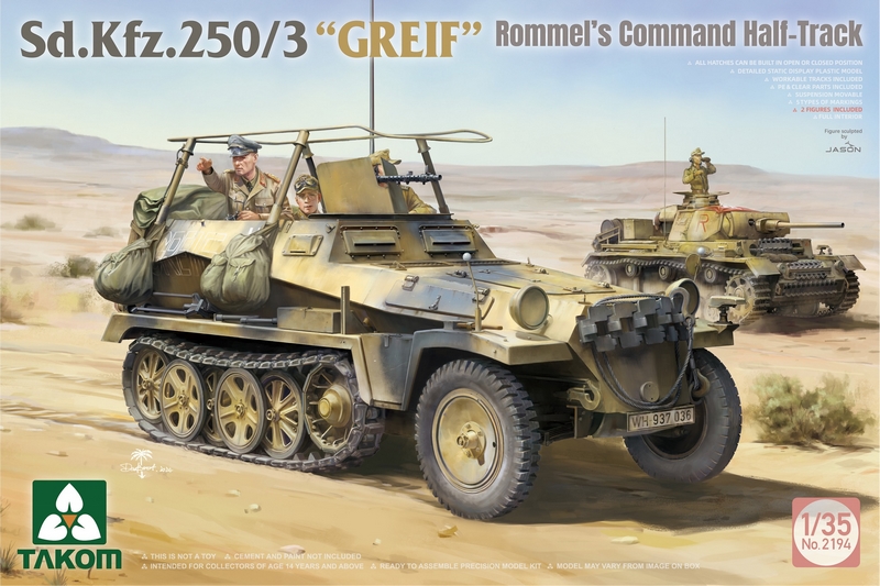 2194  техника и вооружение  Sd.Kfz.250/3 “GREIF” Rommel’s Command Half-Track  (1:35)