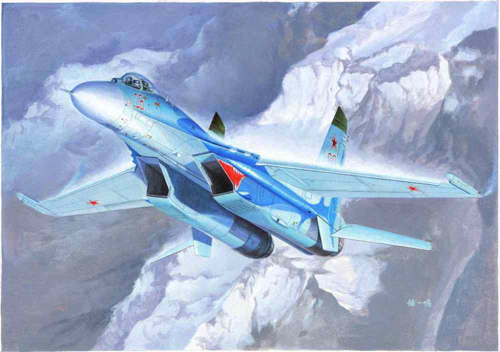 01660  авиация  Russian ОКБ С-27 Flanker B Fighter  (1:72)