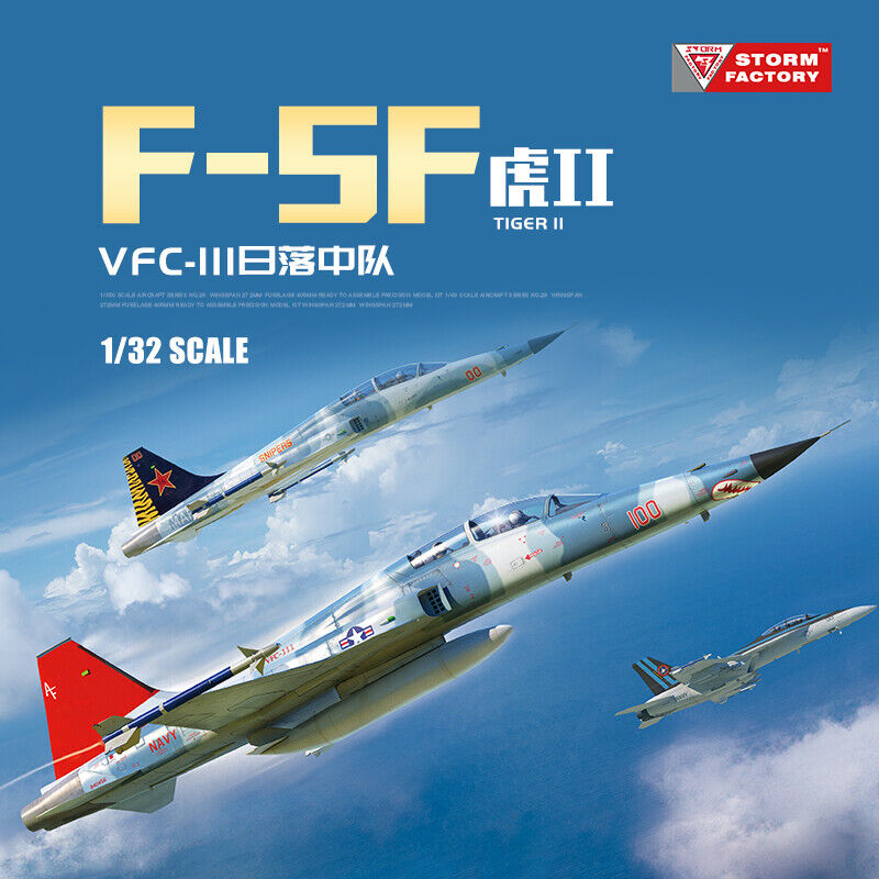 32002  авиация  F-5F Tiger II two-seat, trainer Fighter, US NAVY VFC-111 & USMC VMFT-401  (1:32)