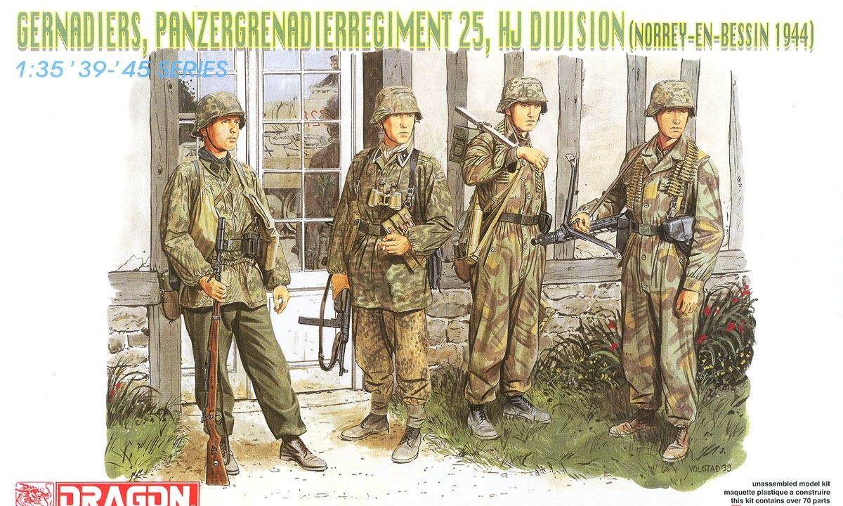 6110  фигуры  Grenadiers, Panzergrenadierregiment 25, HJ Division (Norrey-en-Besin 1944)  (1:35)