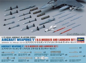 35009  дополнения из пластика  Aircraft Weapons: V U.S. Missiles and Launcher Set  (1:72)