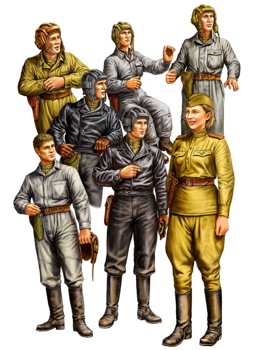 84411  фигуры Russian Tank Crew  (1:35)