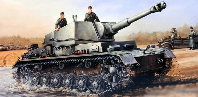 00374  техника и вооружение  САУ  Sd.Kfz 165/1 Geschützwagen IV b  (1:35)