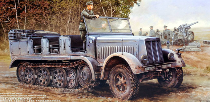 01514  техника и вооружение  Тягач  German Sd.Kfz. 7 Mittlerer Zugkraftwagen 8t  (1:35)