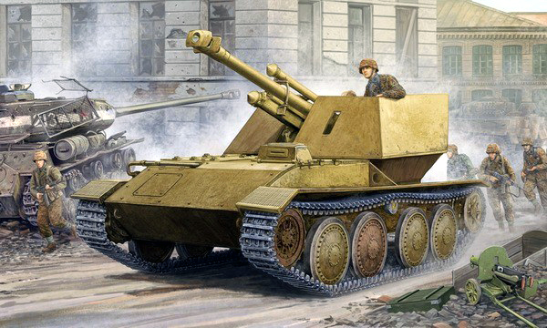 01586  техника и вооружение  САУ  Krupp/Ardelt Waffentrager 105mm leFH-18  (1:35)