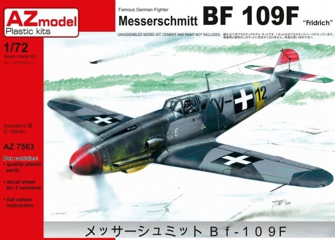 AZ7563  авиация  Messerschmitt Bf 109F `Fridrich`  (1:72)