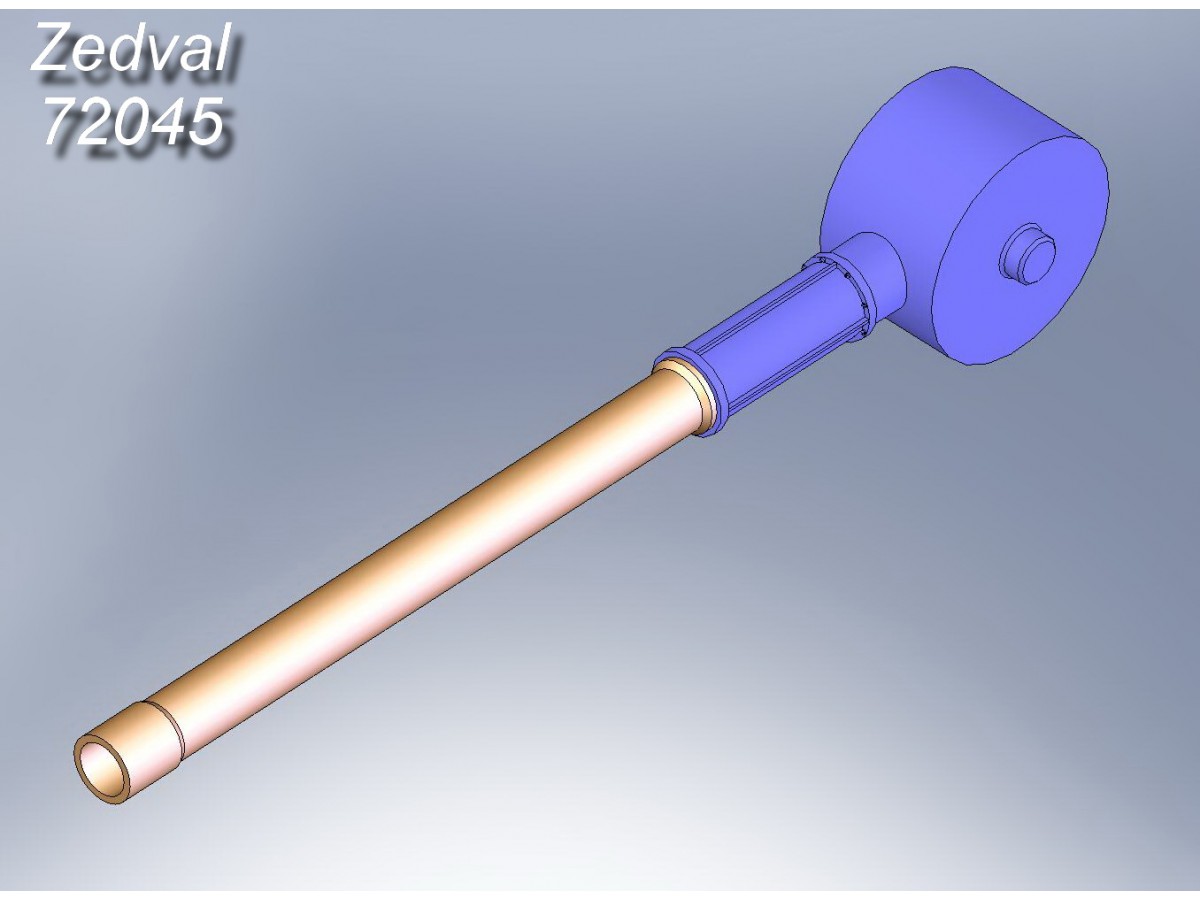 72045  металлические стволы  120 мм ствол 2А51  2С9 "НОНА-С"  (1:72)