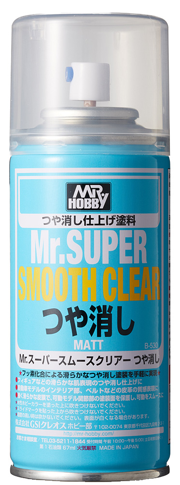 B-530  краска художественная т.м.MR.HOBBY  Mr.SUPER SMOOTH CLEAR MATT 170мл