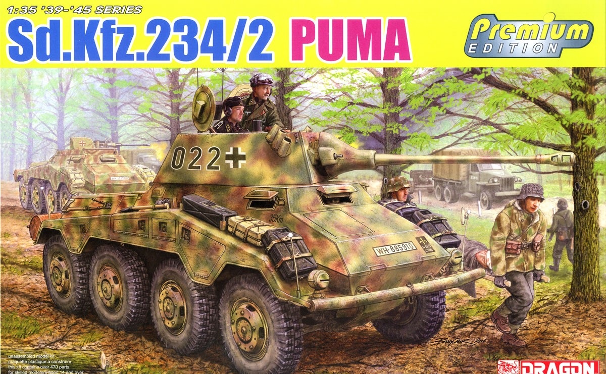 6943  техника и вооружение  Sd.Kfz.234/2 Puma (Premium Edition)  (1:35)