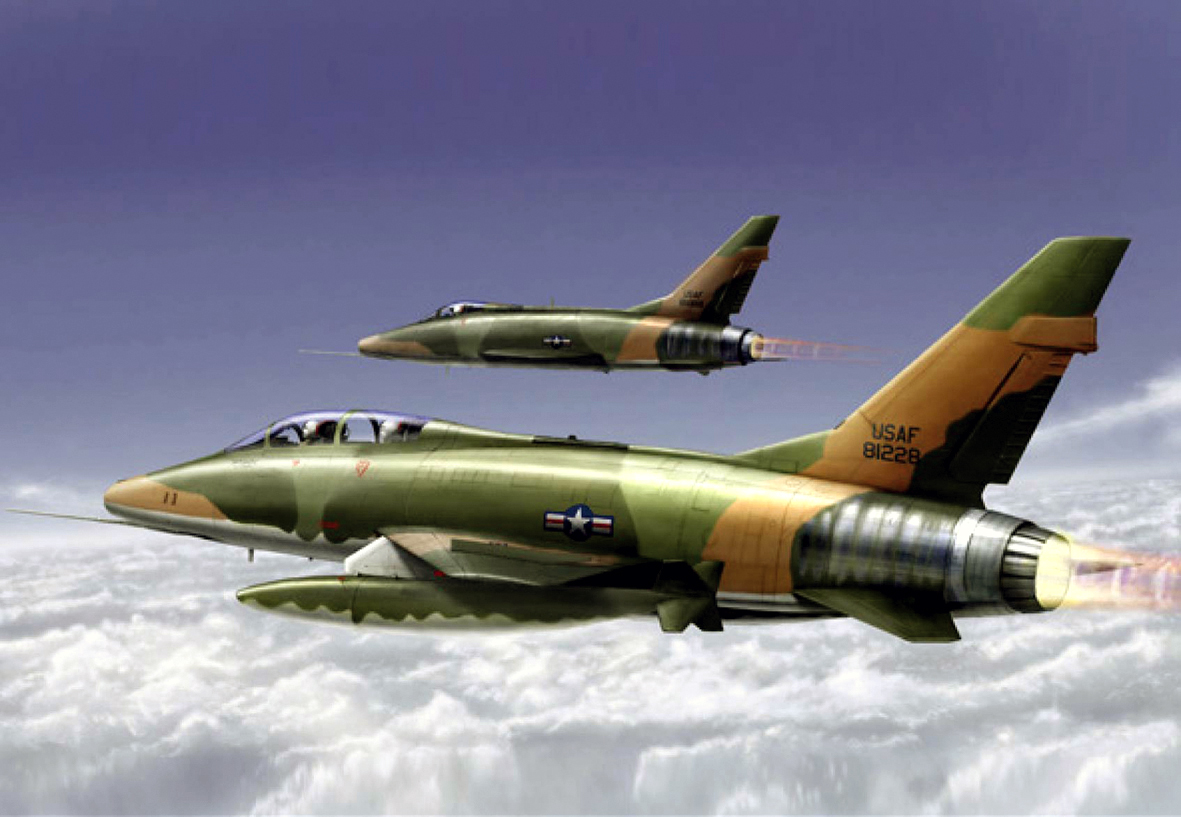 01650  авиация  F-100F Super Sabre  (1:72)