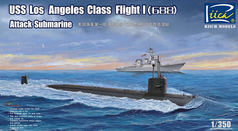 RN28005  флот  Подводная лодка USS Los Angeles (SSN-688, Class Flight I/688)  (1:350)