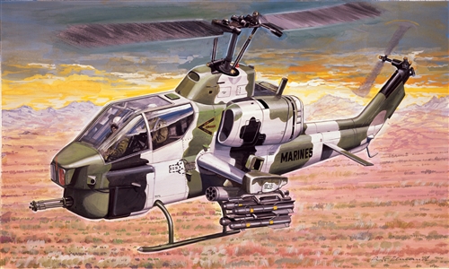 0160  авиация  AH-1W SUPER COBRA (1:72)