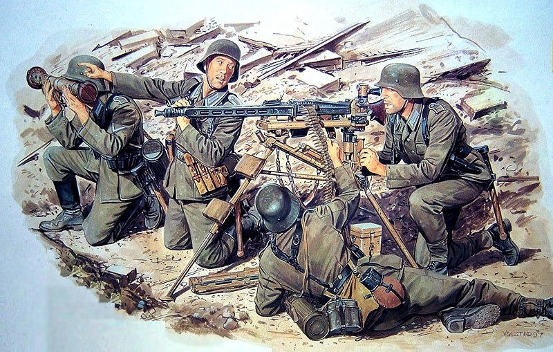 6064  фигуры  German MG42 Heavy Machine Gun Team  (1:35)