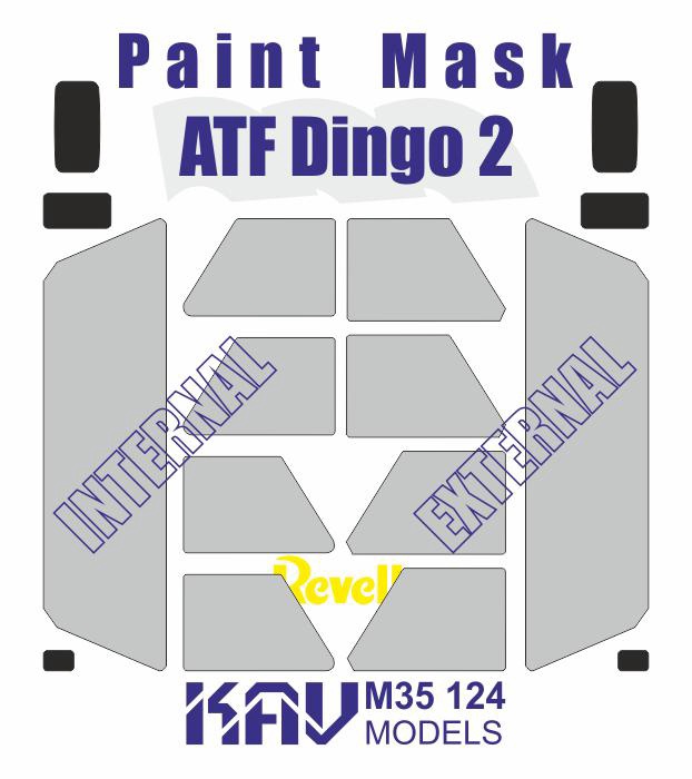 KAV M35 124  Маски окрасочные  Окрасочная маска ATF Dingo 2 (Revell)  (1:35)