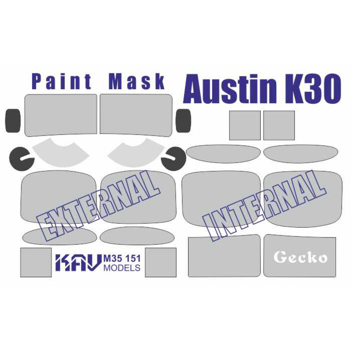 KAV M35 151  Маски окрасочные  Окрасочная маска на Austin K30 (Gecko)  (1:35)
