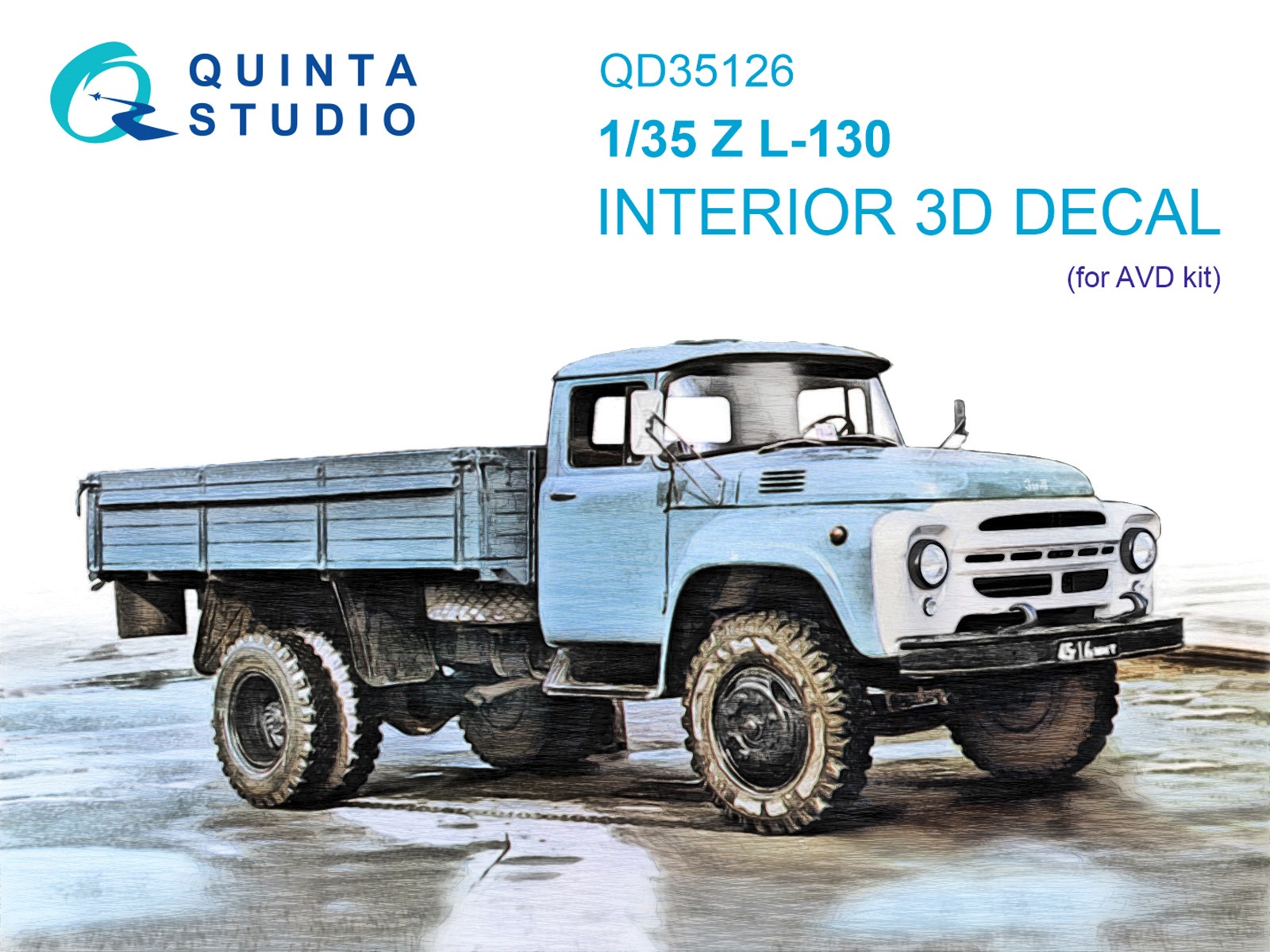 QD35126  декали  3D Декаль интерьера кабины З&Л-130 (AVD)  (1:35)