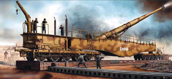 00207  техника и вооружение  280mm K5(E) Leopold Railroad Gun  (1:35)