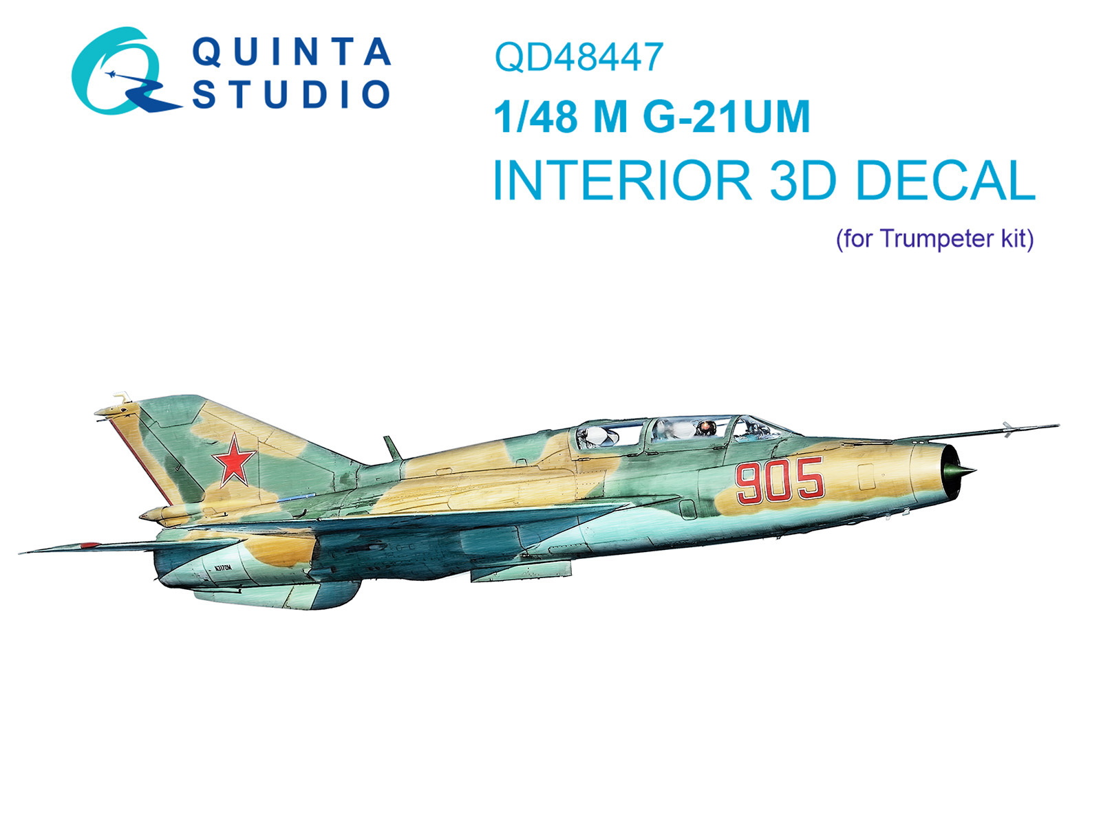 QD48447  декали  3D Декаль интерьера кабины М&Г-21УМ (Trump)  (1:48)