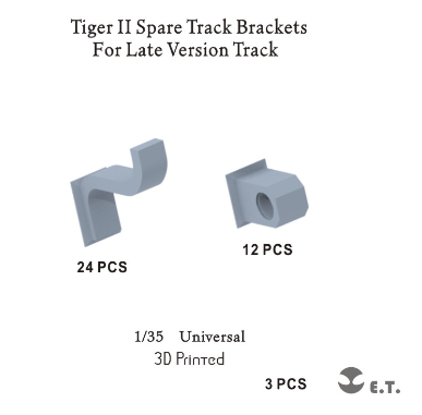 P35-317  дополнения из смолы  Spare Track Brackets for King Tiger - Late Version Track  (1:35)