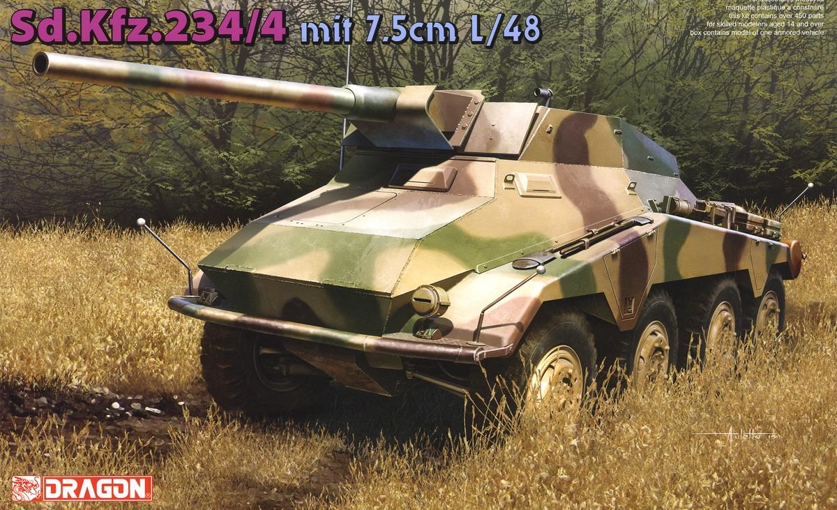 6814  техника и вооружение  Sd.Kfz. 234/4 mit 7.5cm L/48 '39-'45 Series  (1:35)