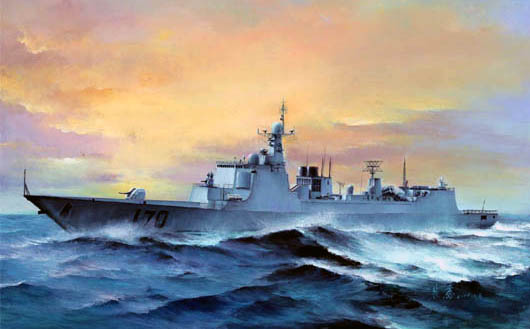04530  флот  Фрегат  PLA DDG-170 "Ланчжоу" (1:350)