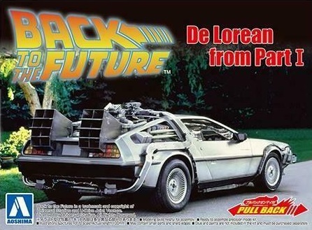 05475  автомобили и мотоциклы  Back to the Future Timemachine from Part I w/pull-back motor  (1:43)