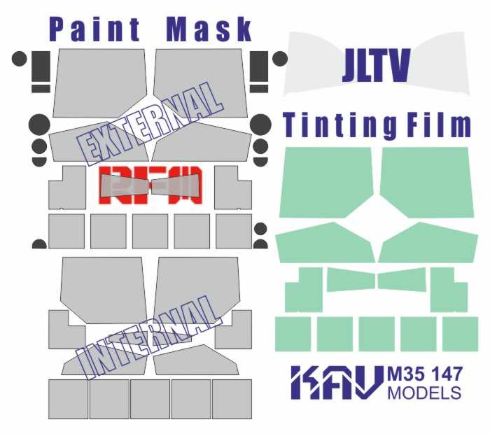 KAV M35 147  Маски окрасочные  Окрасочная маска на  JLTV ПРОФИ (RFM)  (1:35)