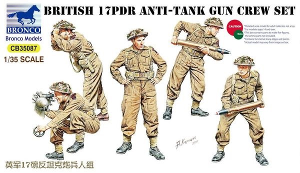 CB35087  фигуры  British 17pdr Anti-Tank Gun Crew Set  (1:35)