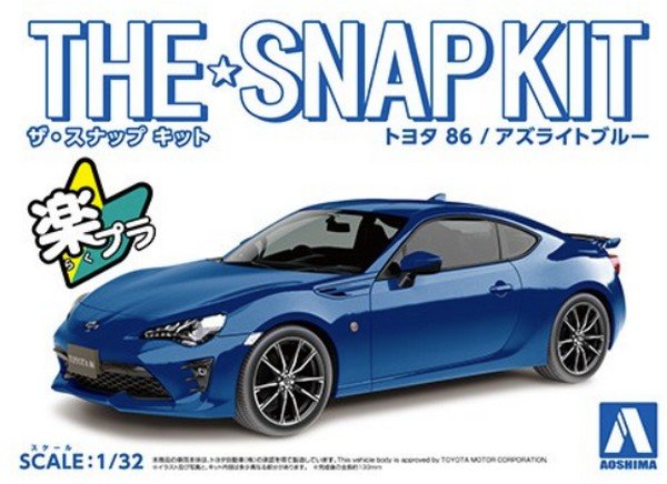 05598  автомобили и мотоциклы  TOYOTA 86 (Azurite Blue) The Snap Kit  (1:32)