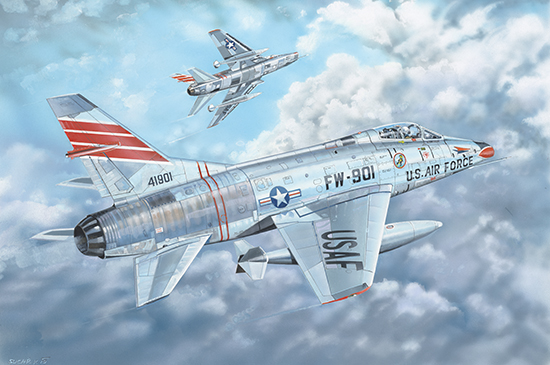 03221  авиация  F-100C Super Sabre  (1:32)