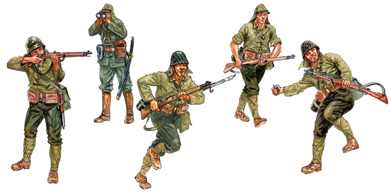 6170  фигуры  WWII- JAPANASE INFANTRY (1:72)