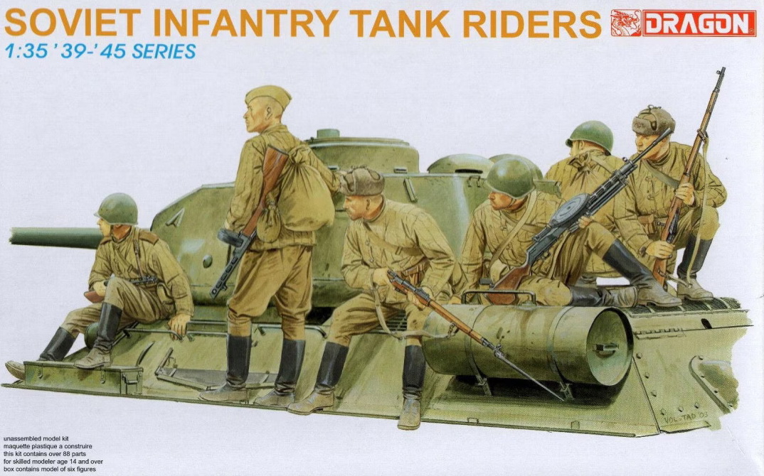 6197  фигуры  Soviet Infantry Tank Riders  (1:35)