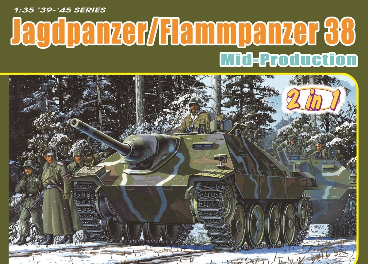 6845  техника и вооружение  Jagdpanzer/Flammpanzer 38 Mid Production (2 in 1)  (1:35)