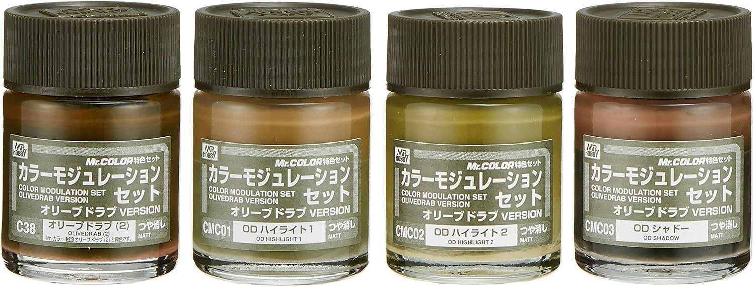 CS581  краска Набор Color Modulation Set Olive Drab (4шт. по 18мл.)