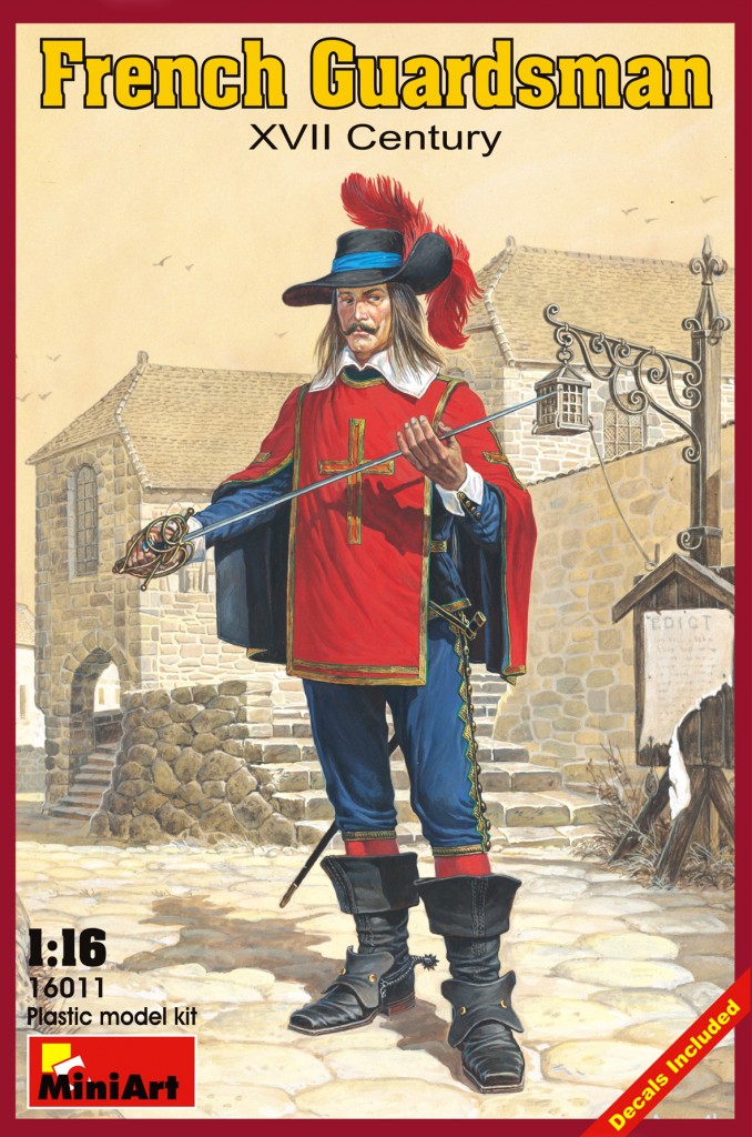 16011  фигуры  FRENCH GUARDSMAN XVII CENTURY  (1:16)