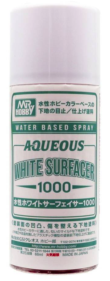 B-612  краска грунтовка в баллончиках Mr. Aqueous White Surfacer 1000 170мл.