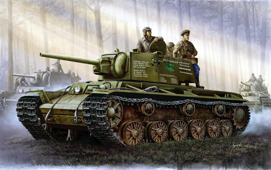 00358  техника и вооружение  КВ-1 модель 1942 г. (1:35)