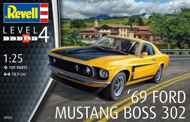 07025  автомобили и мотоциклы  '69 Ford Mustang Boss 302  (1:25)