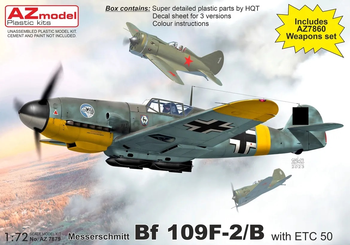 AZ7879  авиация  Messerschmitt Bf 109F-2/B with ETC 50  (1:72)