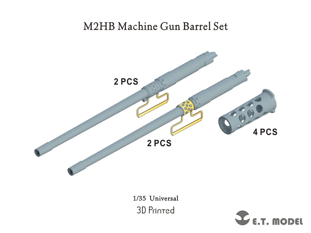 P35-267  дополнения из смолы  US Machine Gun M2HB - Barrel Set  (1:35)