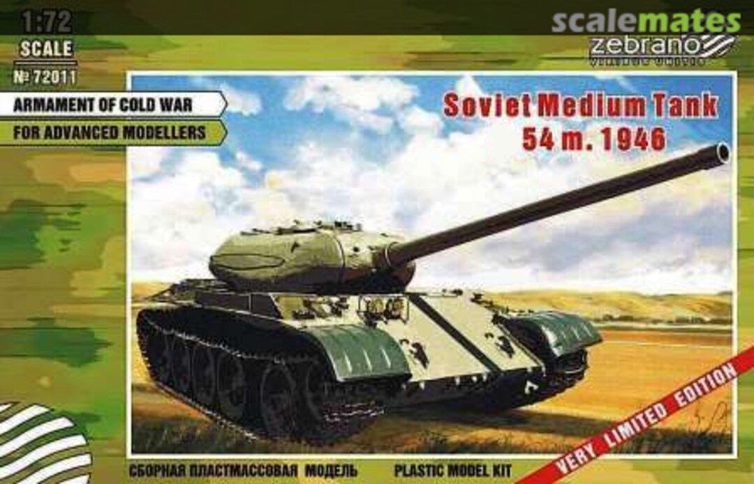 72011  техника и вооружение  Средний Танк 54-1 (1946)  (1:72)