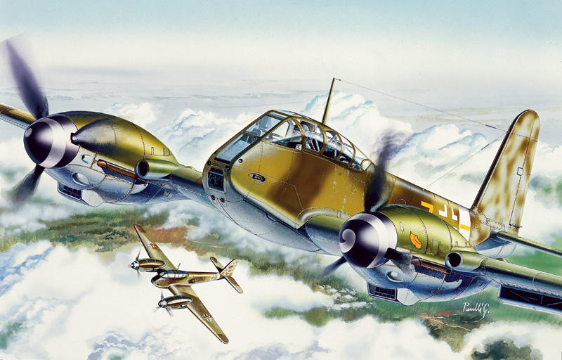 0074  авиация  Me-410 "HORNISSE" (1:72)