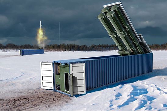 01077  техника и вооружение  3M54 Club-k in 40-feet variant  (1:35)
